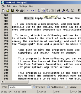 A prototype for an improved UI for Notepad2.